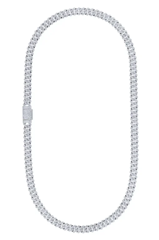16 Carat Lab Grown Diamond Mens Cuban Link Chain Necklace Solid Gold 9 MM - Image 2