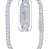 50 Carat Lab Grown Diamond Mens Cuban Link Chain Necklace Solid Gold 18 MM