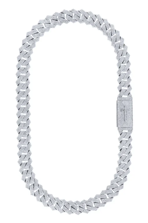 50 Carat Lab Grown Diamond Mens Cuban Link Chain Necklace Solid Gold 18 MM - Image 2