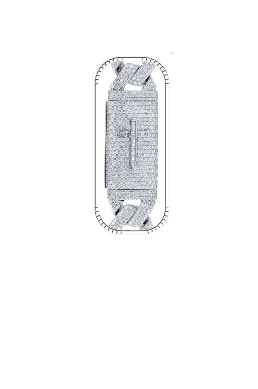 50 Carat Lab Grown Diamond Mens Cuban Link Chain Necklace Solid Gold 18 MM - Image 3