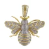 Honey Bee 1.27 CT Round Lab Grown Diamond Gold gold animal pendant
