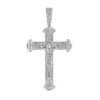 0.67 CT Round Lab Grown Diamond Gold mens cross pendant