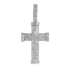 0.58 CT Round Lab Grown Diamond Gold mens gold cross pendant