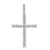 1.67 CT Round Lab Grown Diamond Gold mens cross pendant