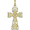 1.754 CT Round Lab Grown Diamond Gold Cross Pendant
