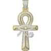1.24 CT Round Lab Grown Diamond Gold Cross Pendant