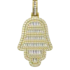 1.763 CT Round Lab Grown Diamond Gold Hamsa Hand of Fathima Charm Pendant