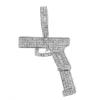 0.5 CT Round Lab Grown Diamond Gold mens gold cross pendant