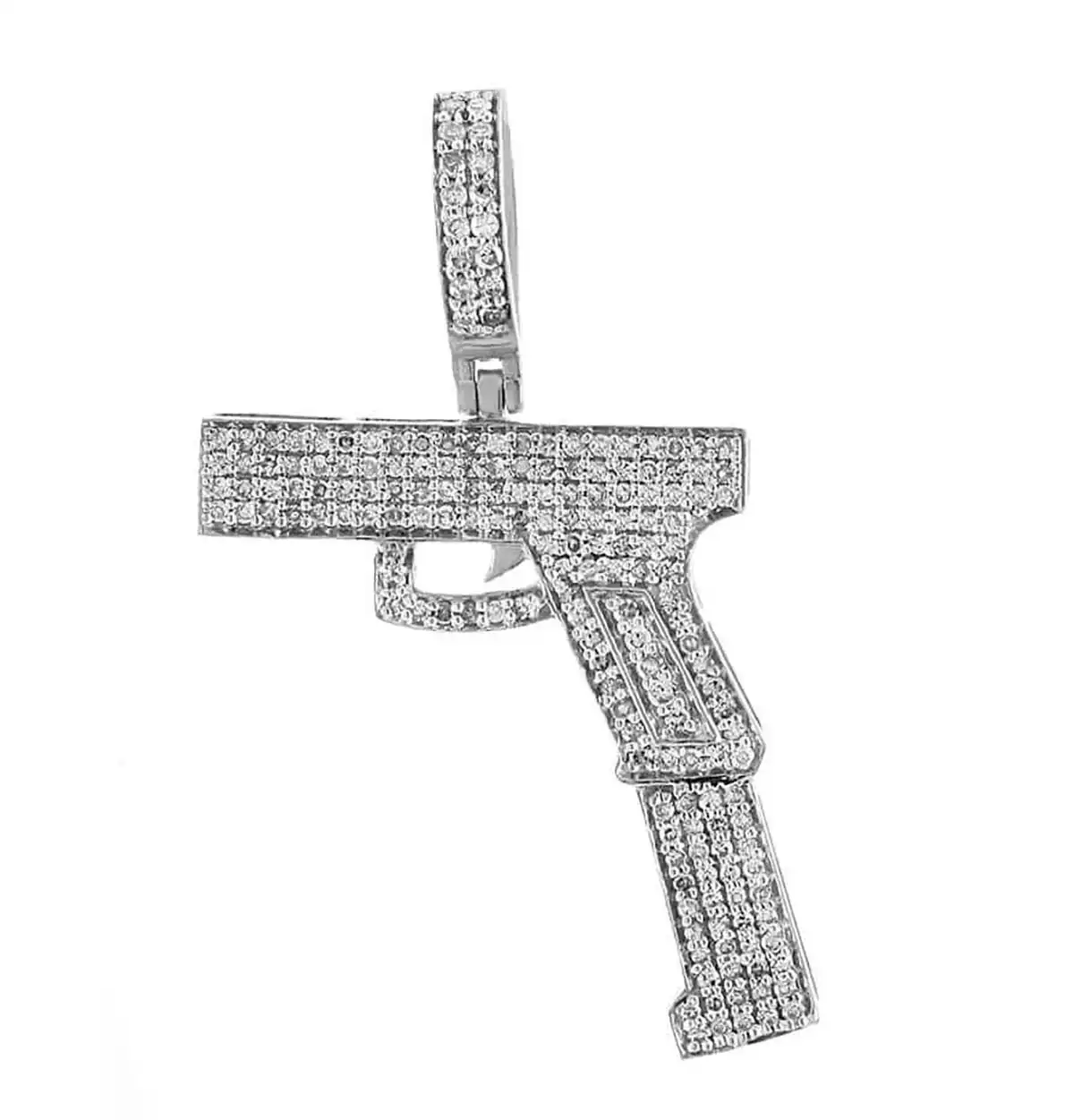 0.5 CT Round Lab Grown Diamond Gold mens gold cross pendant