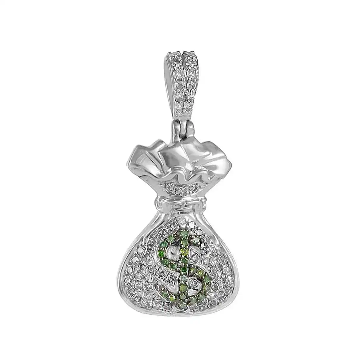 money bag 0.25 CT Round Lab Grown Diamond Gold hip hop gold pendant - Image 3
