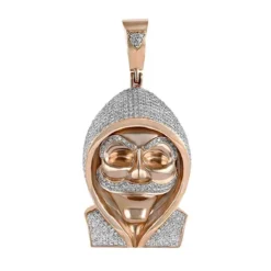anonymous 1.5 CT Round Lab Grown Diamond Gold mens gold pendant