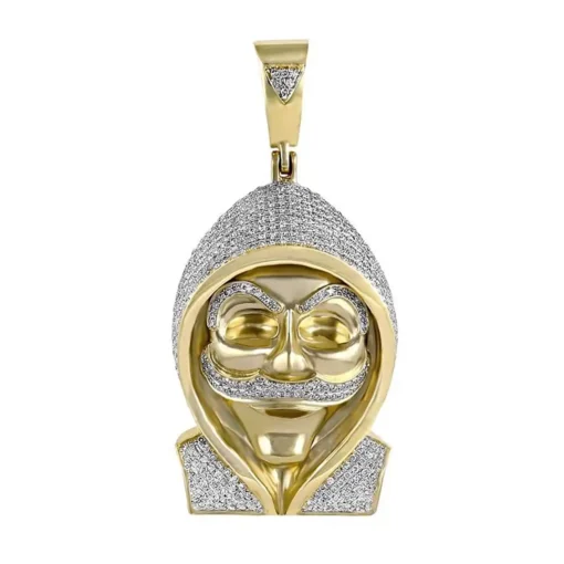 anonymous 1.5 CT Round Lab Grown Diamond Gold mens gold pendant - Image 3