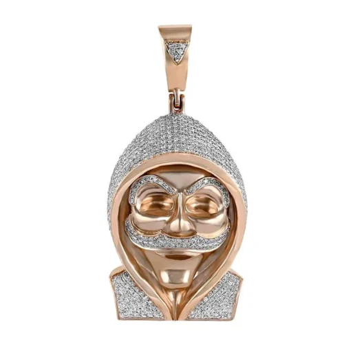 anonymous 1.5 CT Round Lab Grown Diamond Gold mens gold pendant