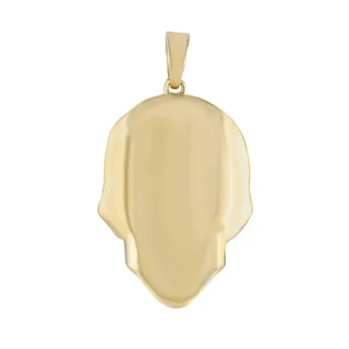 skull 4 CT Round Lab Grown Diamond Gold hip hop gold pendant - Image 2