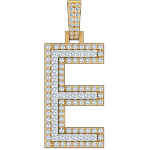 0.94 CT Round Lab Grown Diamond Gold Diamond Initial Pendant