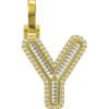 0.8 CT Round Lab Grown Diamond Gold Initial Pendant