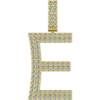 0.5 CT Round Lab Grown Diamond Gold Letter Pendant