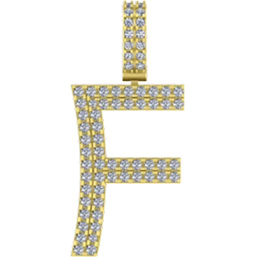 0.4 CT Round Lab Grown Diamond Gold Diamond Initial Pendant