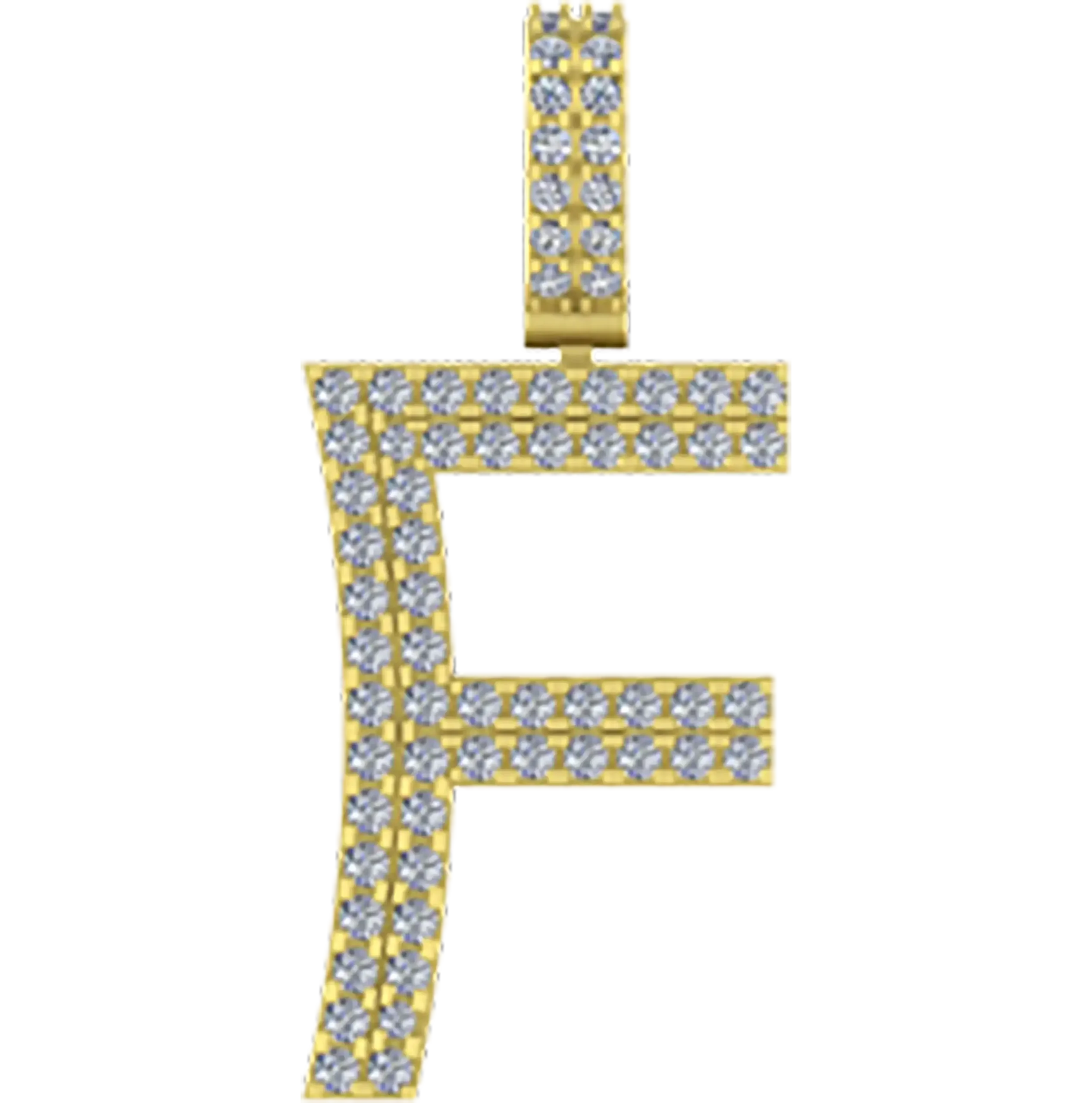 0.4 CT Round Lab Grown Diamond Gold Diamond Initial Pendant