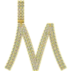 0.643 CT Round Lab Grown Diamond Gold Diamond Initial Pendant