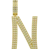 0.525 CT Round Lab Grown Diamond Gold Diamond Letter Pendant