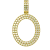 0.5 CT Round Lab Grown Diamond Gold Initial Pendant
