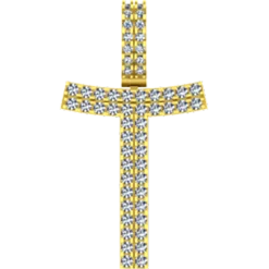 0.416 CT Round Lab Grown Diamond Gold Diamond Initial Pendant