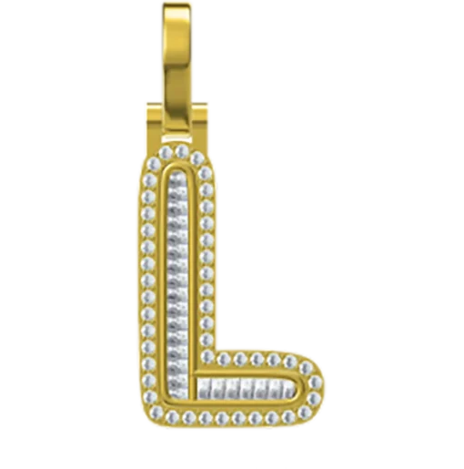 0.357 CT Round Lab Grown Diamond Gold Initial Pendant Necklace