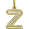 0.584 CT Round Lab Grown Diamond Gold Initial Pendant