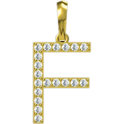 0.184 CT Round Lab Grown Diamond Gold Diamond Initial Pendant