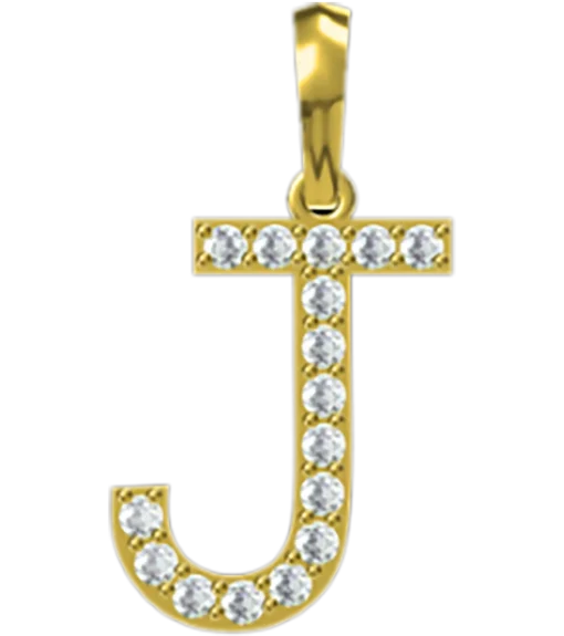 0.176 CT Round Lab Grown Diamond Gold Initial Pendant Necklace