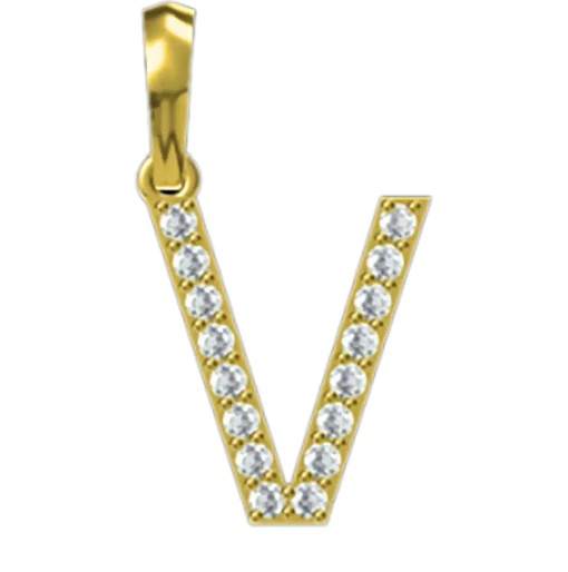 0.16 CT Round Lab Grown Diamond Gold Initial Pendant