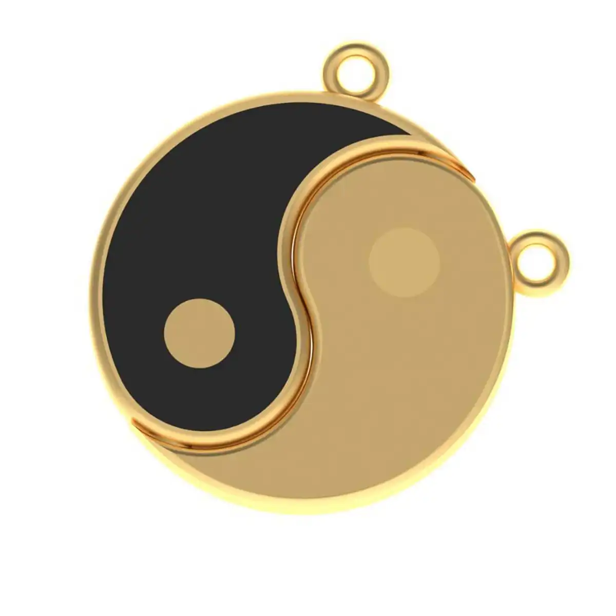 Yin-Yang Pendant in Luxurious Gold - Image 3