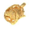 Fierce Wolf Head Pendant in Solid Gold Diamond