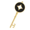 Gold Key Pendant with Starburst Cutout