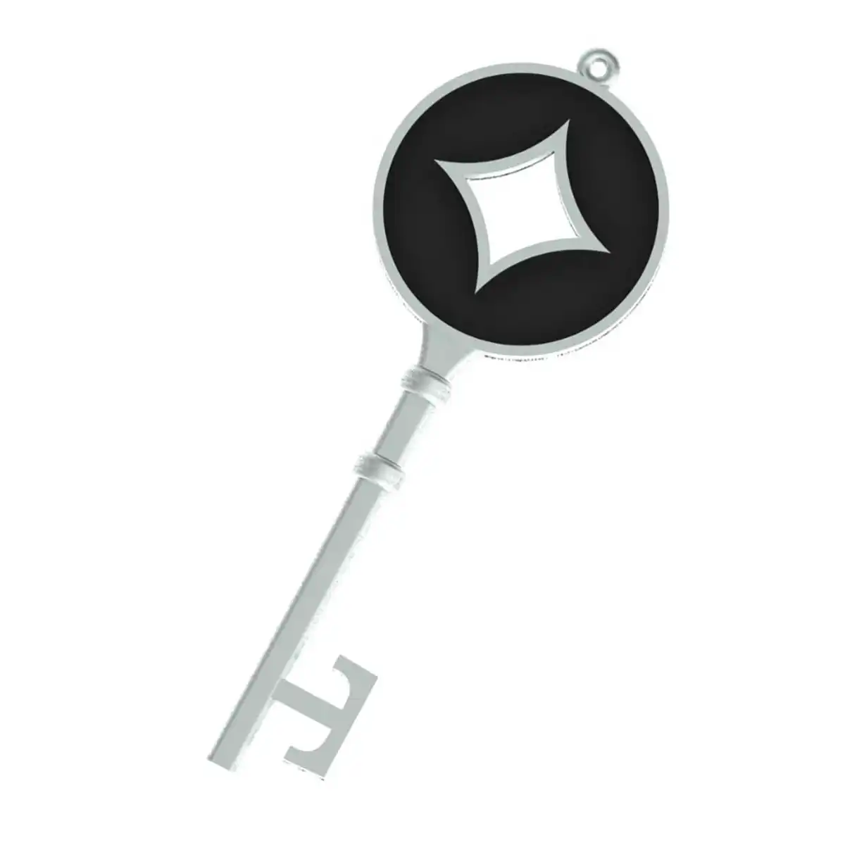 Gold Key Pendant with Starburst Cutout - Image 9