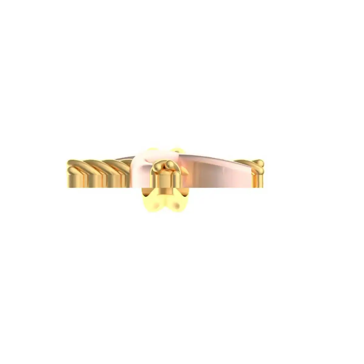 Two-Tone Gold Twisted Rope Cross Pendant - Image 4
