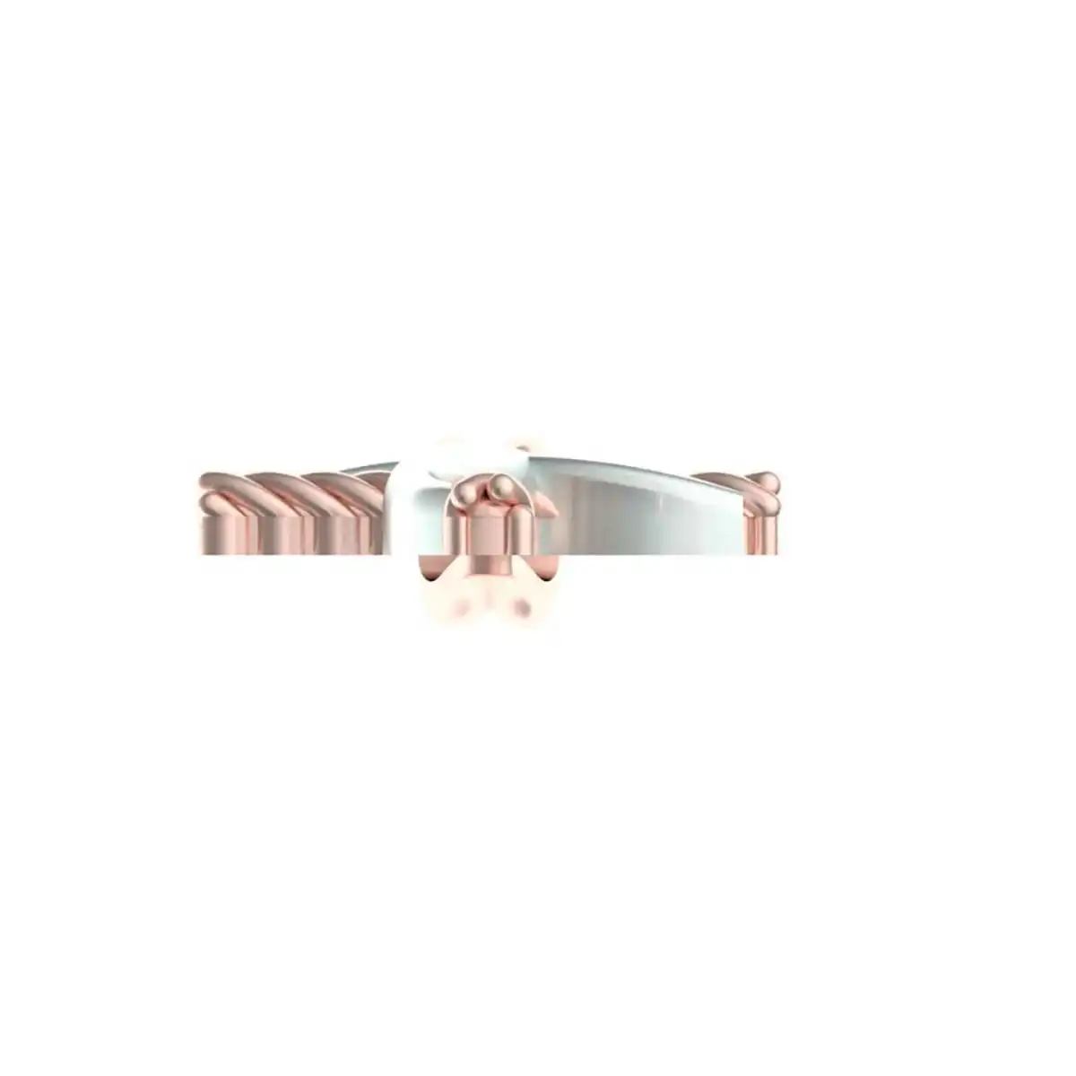 Two-Tone Gold Twisted Rope Cross Pendant - Image 8